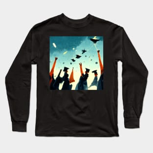 Congratulations Graduate - throw that cap into the air Long Sleeve T-Shirt